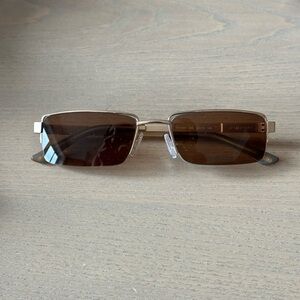 Tom Ford Gold Sunglasses with Dark Brown Lenses